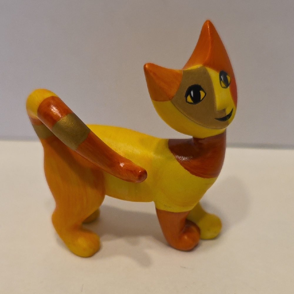 Vintage Goebel Germany Ceramic Colorful Cat Figurine Signed